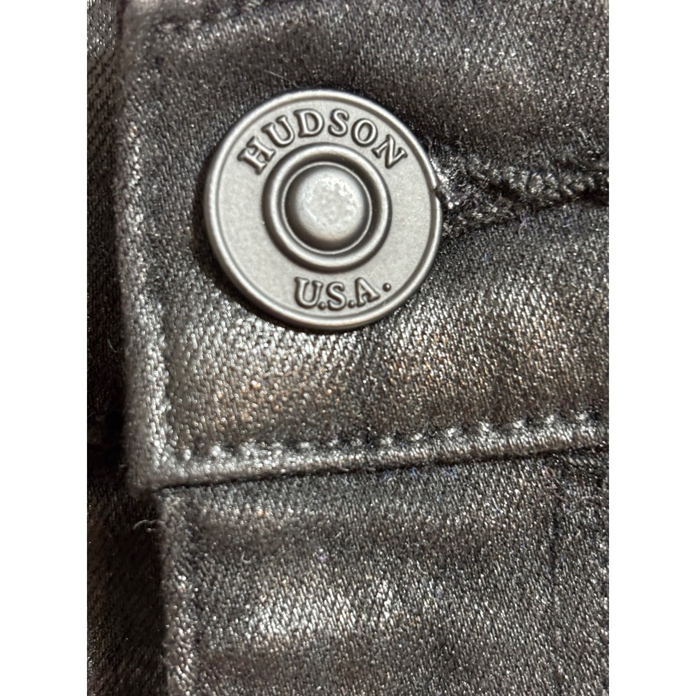 Hudson Nico Mid Rise Bootcut Coated Black Barbara Jeans Women's Size 34 - Picture 10 of 16